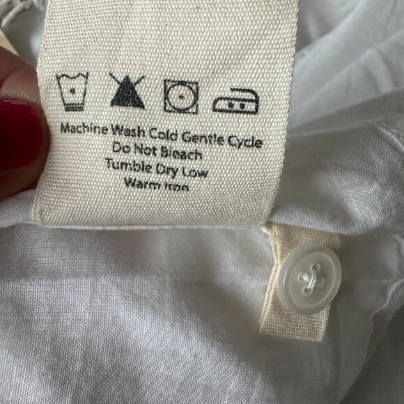 NWT - Voloshin X The Mom Edit Linen White Gigi Wrap Ruffle Skirt - Size M - Picture 11 of 13